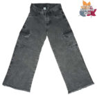 Art 1807-3 / Jean Wild Leg Ancho Jean Rigido Cargo Gris - talle 6 al 16