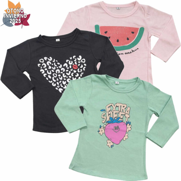 Art 1710  / Remeras de Algodon Bebe talle 2 al 6