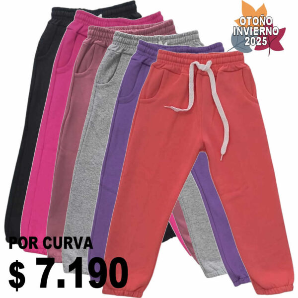 Art 1816 / Pantalon Jogging de Algodon Frizado -  talle 4 al 16