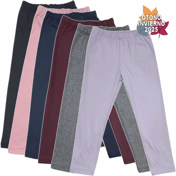Art 1824 / Calzas de Algodon Frizado Soft Imp Lisas - talle 4 al 16