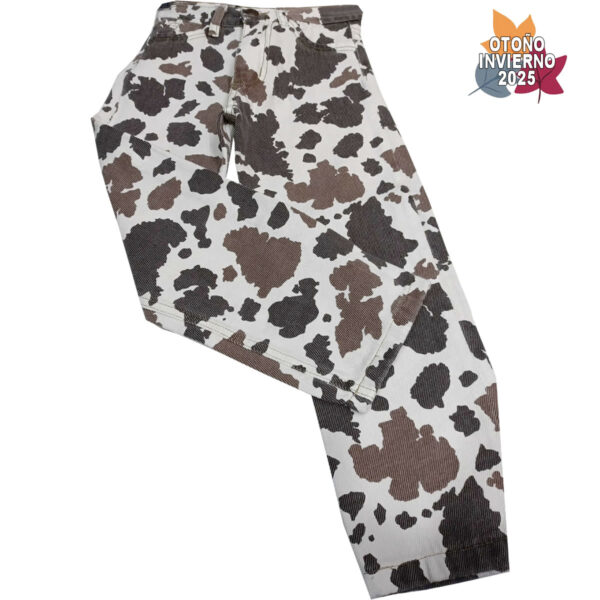 Art 1826 / Jean mom Estampado Vaca - talle 4 al 16