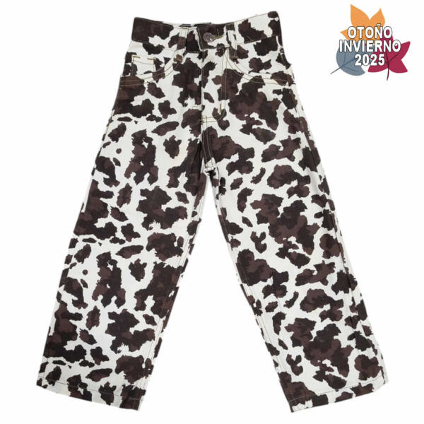 Art 1826 / Jean Wild Estampado Vaca - talle 4 al 16