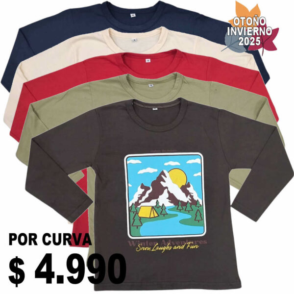 Art 1913-6 / Remeras de Algodon con Estampa - Talle 4 al 16