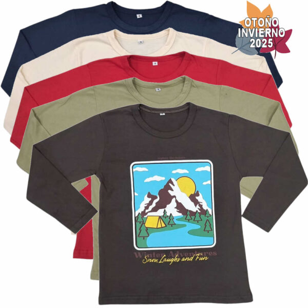 Art 1913-6 / Remeras de Algodon con Estampa - Talle 4 al 16