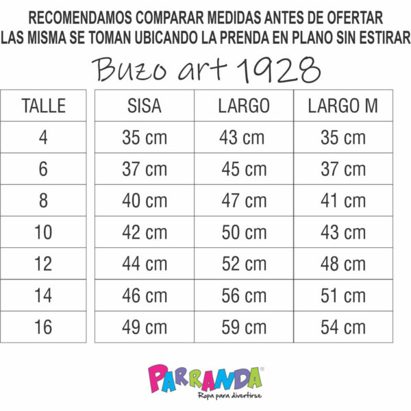 Art 1928 / Buzo Capucha de Algodon con Friza - talle 4 al 16 - Image 11
