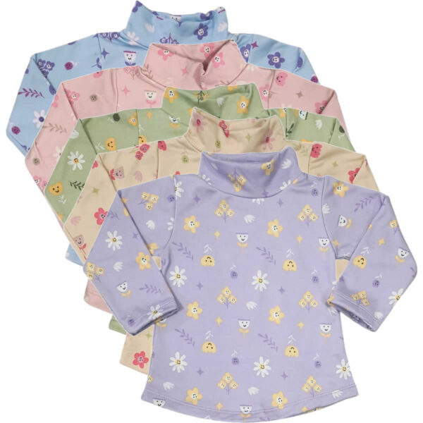 Art 1729 / Media Polera Beba de Algodon Soft Frizado - talle 2 al 6