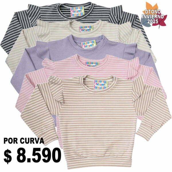 Art 1836 / Buzo Volado Darlom Rayado - talle 4 al 16