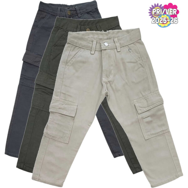 Art 2304 / Pantalón MOM Cargo de Gabardina - talle 4 al 16