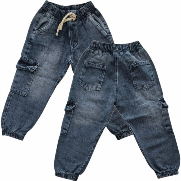 Art 2305 / Jean Jogger Cargo Azul Claro Talle 4 al 16
