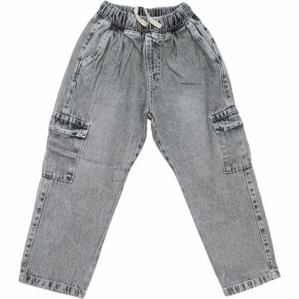 Art 1933 / Jean Baggie Cargo Gris Claro alle 4 al 16 - Image 3
