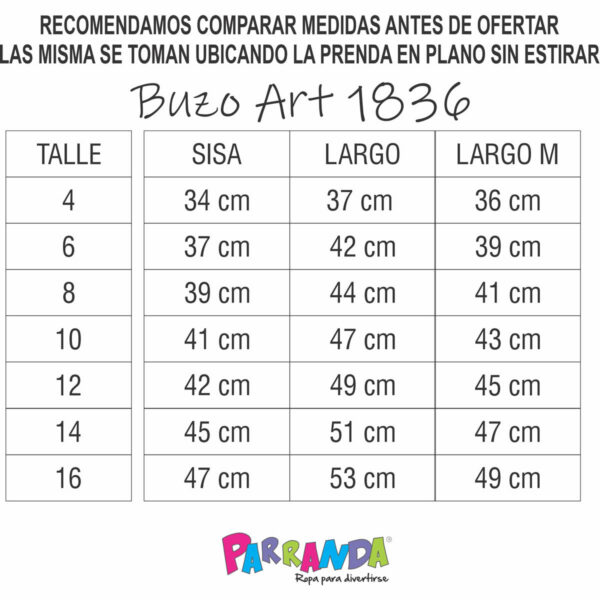 Art 1836 / Buzo Volado Darlom Rayado - talle 4 al 16 - Image 8
