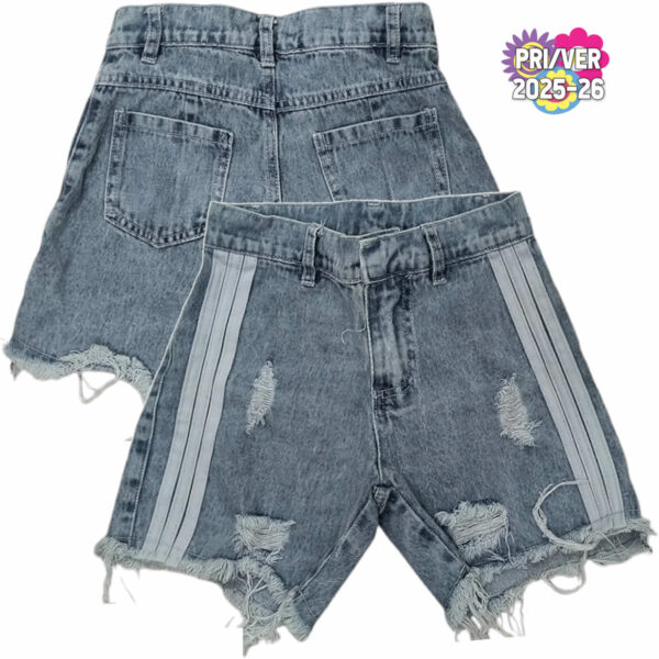 Art 2210 / Short MOM tira con raspon Talle 6 al 16