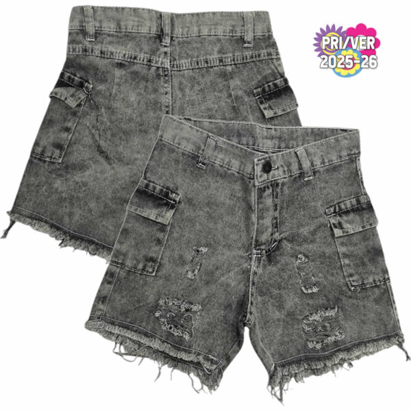 Art 2211 / Short de Jean Cago Gris Talle 6 al 16