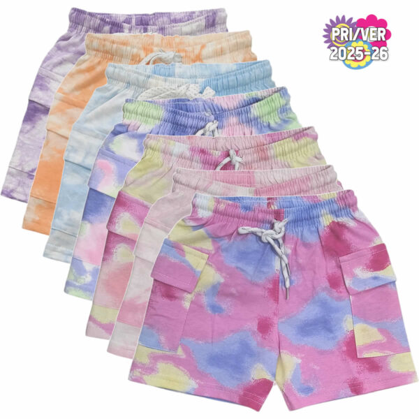 Art 2212 / Short Cargo de Algodon Rustico Batick - Talle 4 al 16