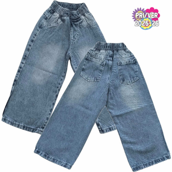 Art 2214 / Jean Wild Leg Ancho con Elastico en cintura - talle 6 al 16