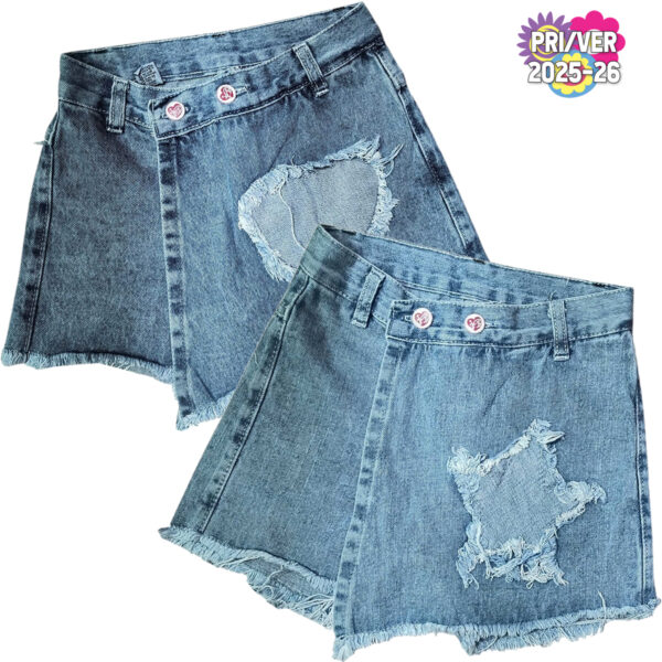 Art 2220 / Short Pollera Estrella y Corazon Talle 6 al 16