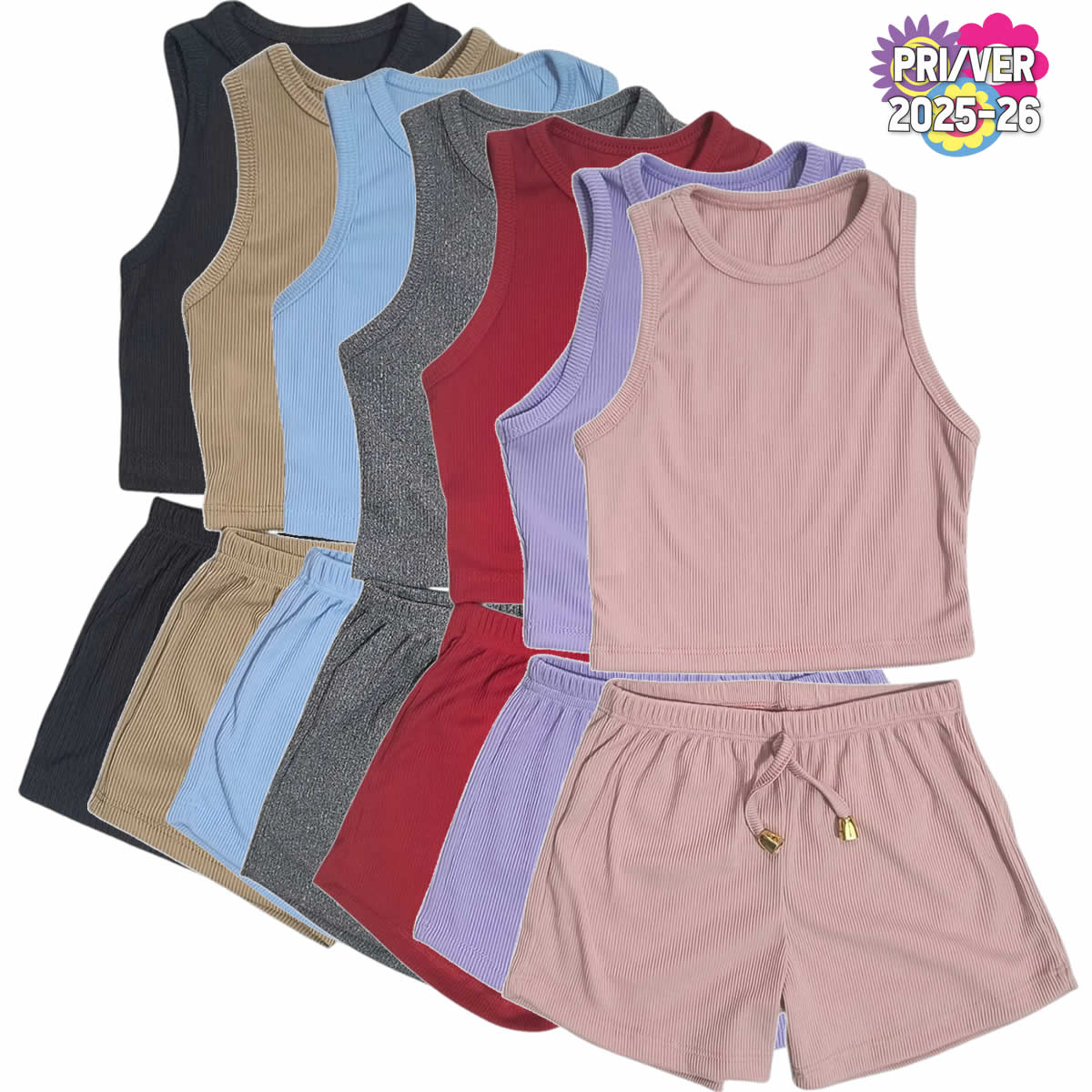 Art 2224 / Conjunto de musculosa y short en Morley talle 4 al 16