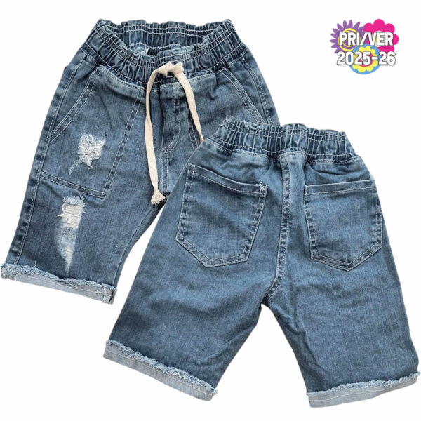 Art 2308 / Bermuda Jogger Raspon Jean Semi elastizado Talle 6 al 16