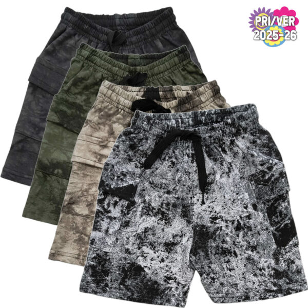 Art 2315 / Short Cargo de Algodon Rustico Batick - Talle 4 al 16