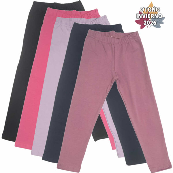 Art 2601 / Calzas de Algodon con Lycra Liso Talle 4 al 16