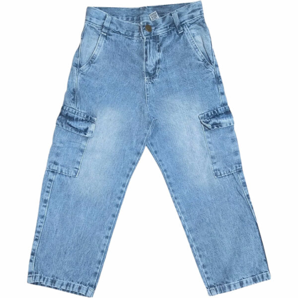 Art 2312 / Jean Baggie Cargo Azul Talle 4 al 16 - Image 2