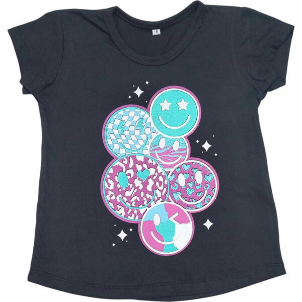 Art 2218-2 / Remeras de Algodón Peinado Anchas con Estampa Talle 4 al 16 - Image 3
