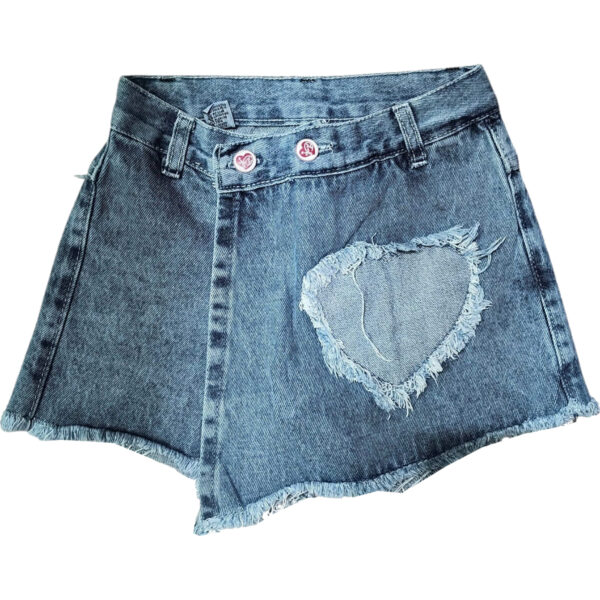 Art 2220 / Short Pollera Estrella y Corazon Talle 6 al 16 - Image 2