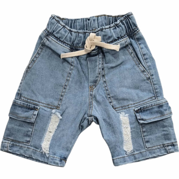 Art 2307 / Bermuda Cargo Raspon Jean Semi elastizado Talle 6 al 16 - Image 3
