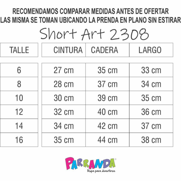 Art 2308 / Bermuda Jogger Raspon Jean Semi elastizado Talle 6 al 16 - Image 4
