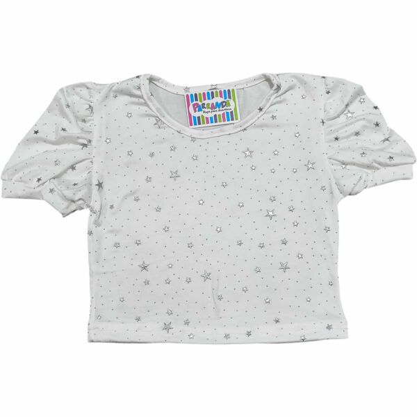 Art 2219 / Remera Top Manga Princesa Modal Soft con Brillos talle 4 al 16 - Image 6