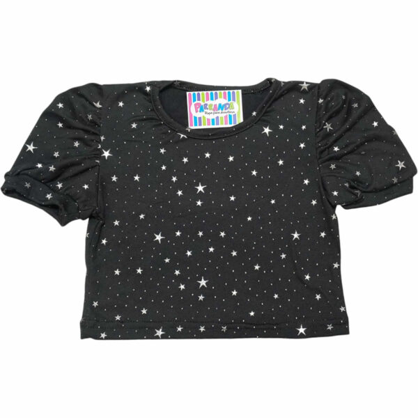 Art 2219 / Remera Top Manga Princesa Modal Soft con Brillos talle 4 al 16 - Image 5