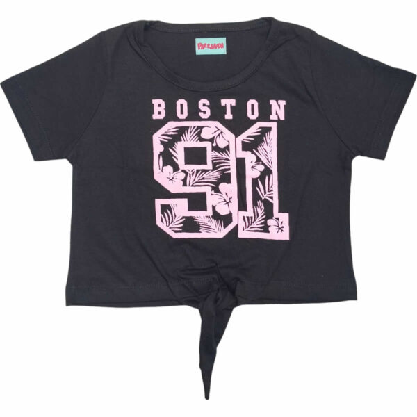 Art 2221 / Remera Pupera de Algodon con Estampa y Nudo talle 6 al 16 - Image 2