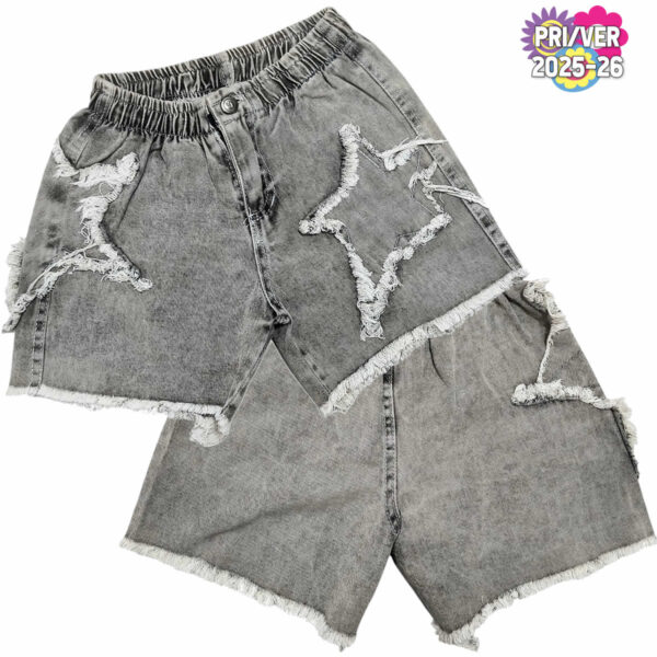 Art 2229-3 / Short Estrella con Elastico Gris Talle 6 al 16