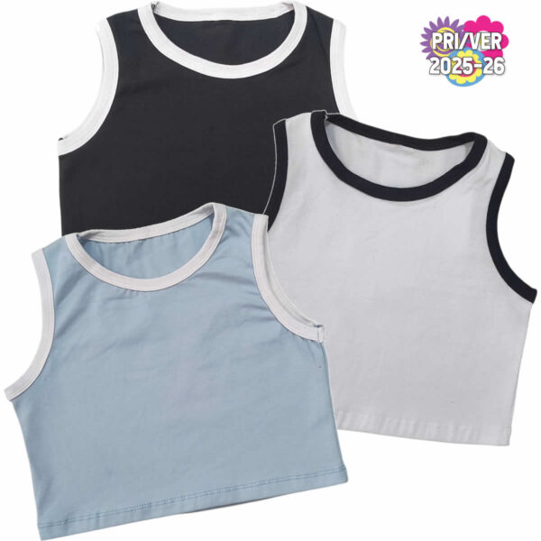Art 2234 / Remera Top Musculosa  Algodon con Lycra talle 6 al 16