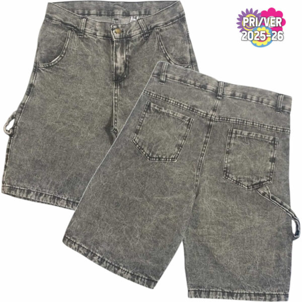 Art 2316-2 / Bermuda Baggie Amplia Jean GRIS Rigido Talle 6 al 16