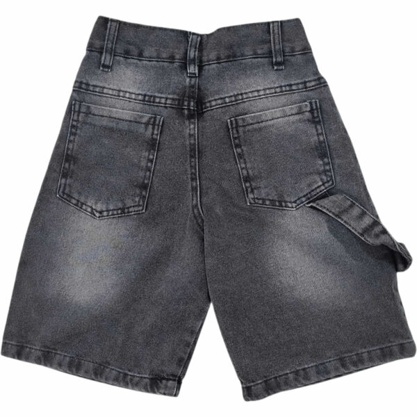 Art 2319 / Bermuda Baggie Amplia Jean Negro Rigido Talle 6 al 16 - Image 2