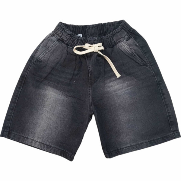 Art 2318 / Bermuda Jogger Jean Negro Juvenil Talle 8 al 18 - Image 3