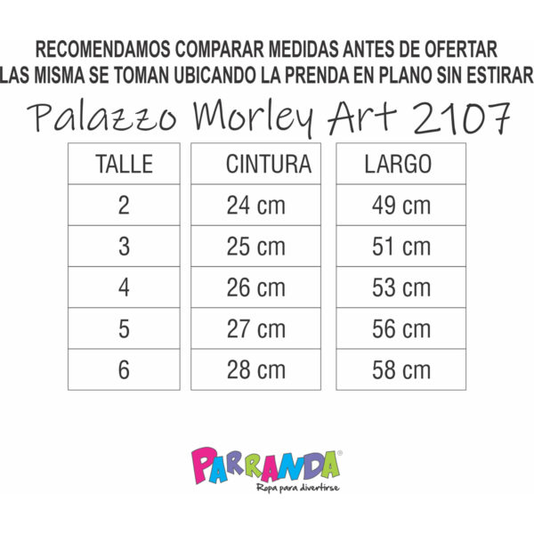 Art 2107 / Palazzo Morley con Moño Bebe talle 2 al 6 - Image 7