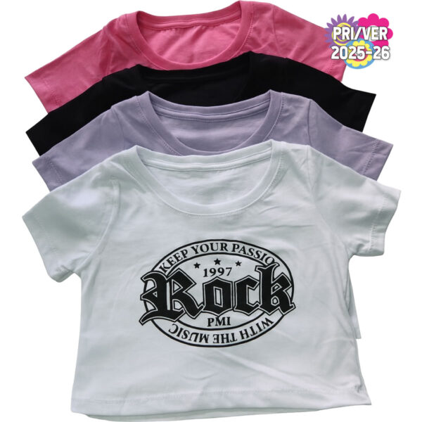 Art 2235 / Remera Pupera Over de Algodon Peinado con Estampa talle 6 al 16
