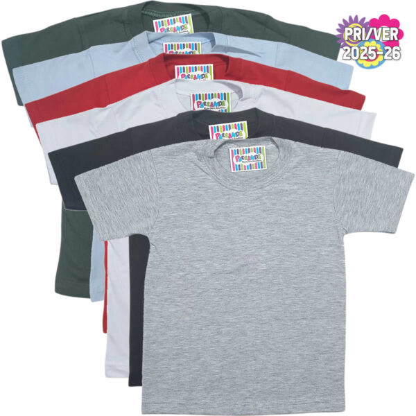 Art 2323 / Remeras Lisas de Algodón Peinado  Talle 4 al 16