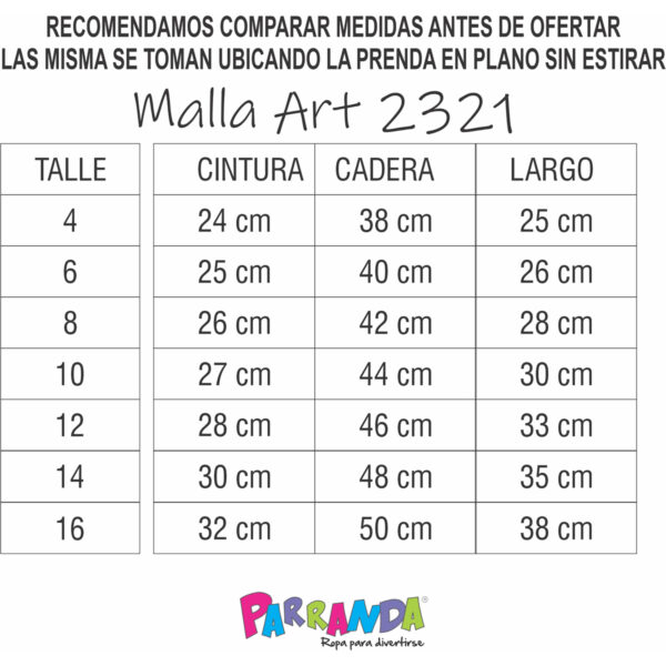 Art 2321 / Mallas Lisas con suspensor  4 al 16 - Image 9