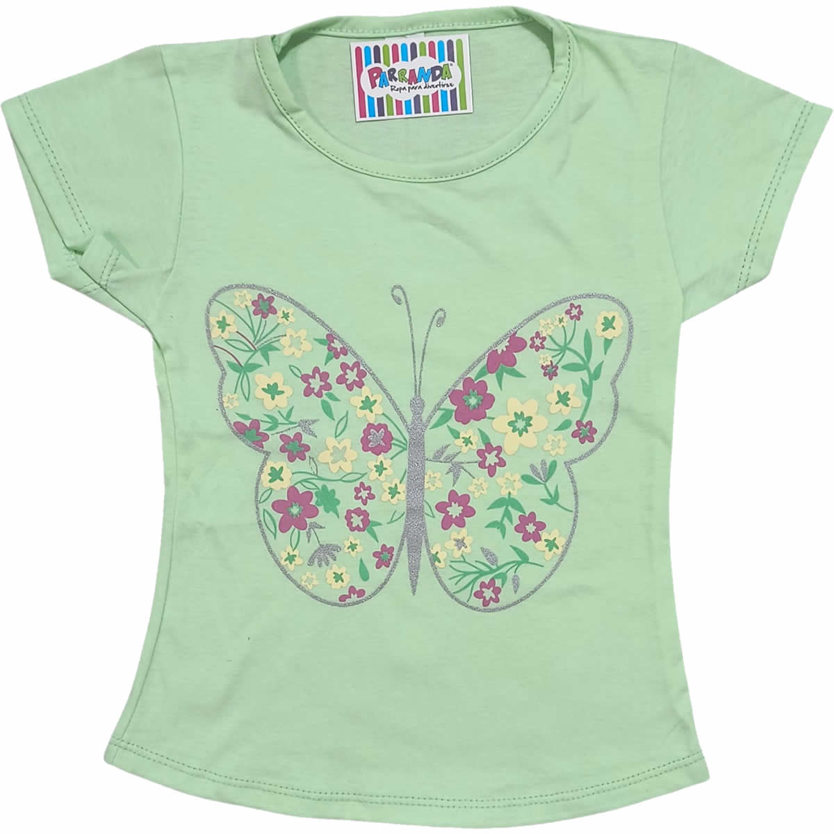 Art 2213-2 / Remeras de Algodón Peinado Con Estampa y Brillo Talle 4 al 16 - Image 3