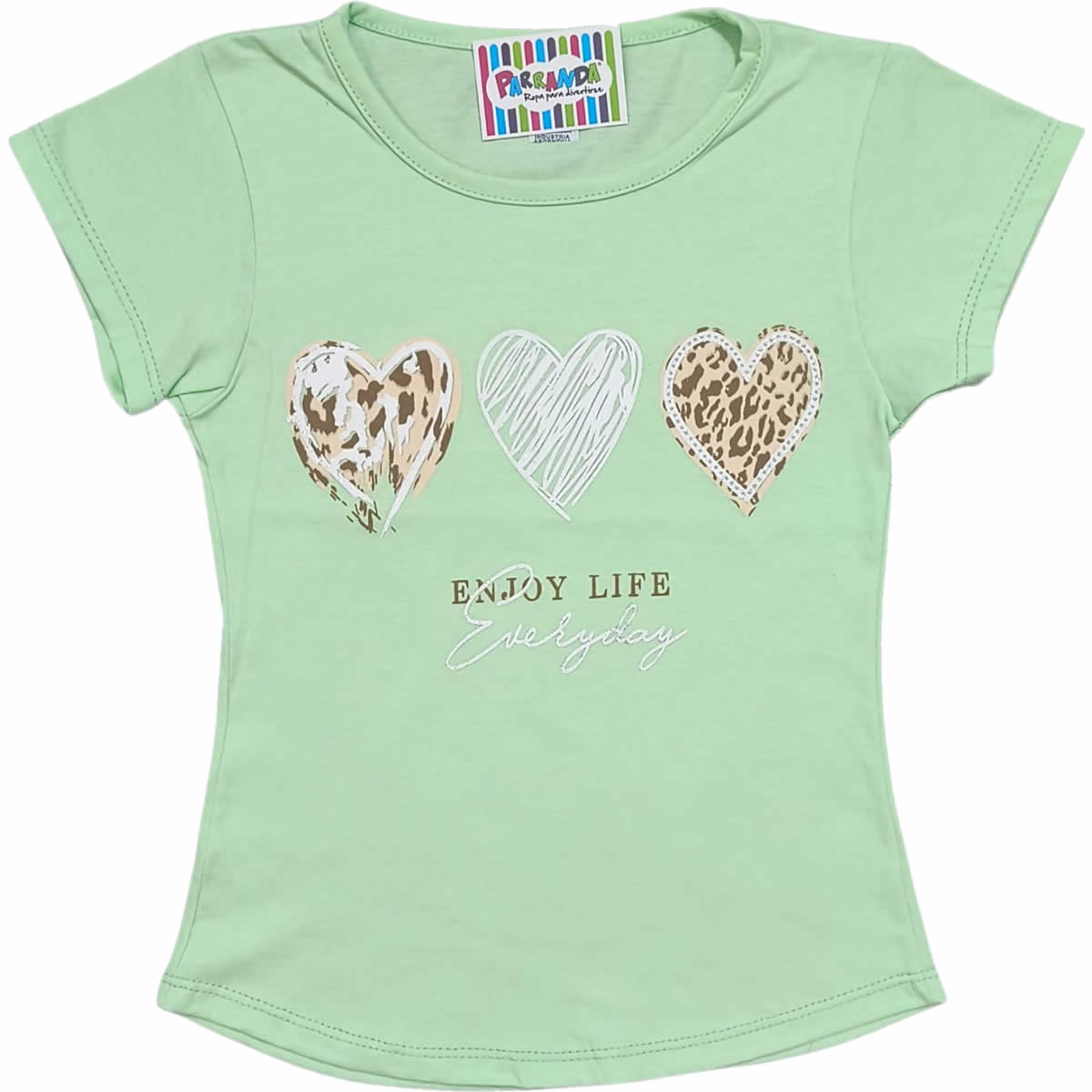 Art 2213-3 / Remeras de Algodón Peinado Con Estampa y Brillo Talle 4 al 16 - Image 3