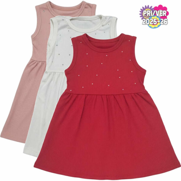 Art 2118 / Vestido Beba de Morley de Algodon con Brillo talle 2 al 6