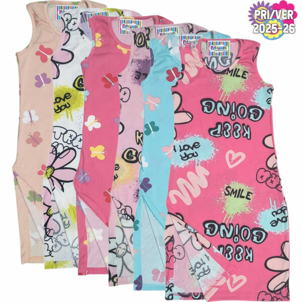 Art 2243 / Vestido de Morley Musculosa Estampado Playero talle 4 al 14