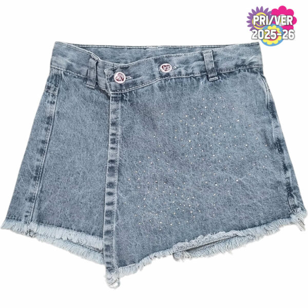 Art 2245 / Short Pollera Jean Brillo Talle 6 al 16