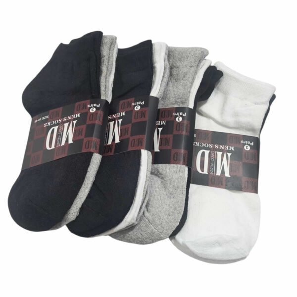 Art 2404 / Pack x 12 Soquetes De Algodón Lisos Surtido Hombre T 38-46