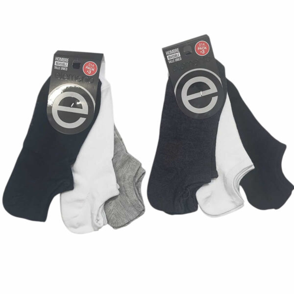 Art 2405 / Pack X 12 Medias Invisibles Algodón Elemento Hombre T 38-45