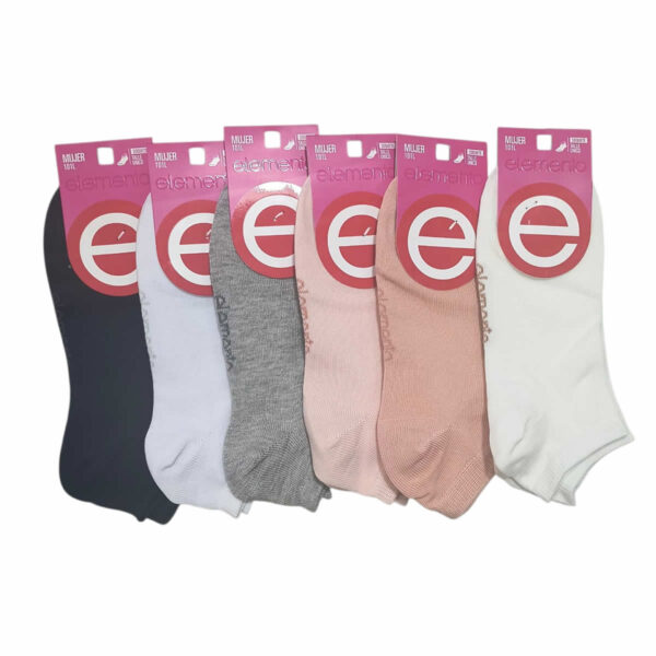 Art 2406 / Pack X 12 Soquetes Cortos Mujer Elemento Surt. T-unico 35-40