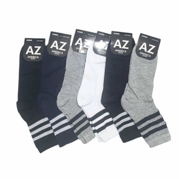 Art 2408 / Pack X 12 Medias Tenis Hombre De Algodón AZ T 39-44